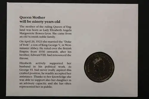 Großbritannien, 90. Geburtstag von Queen Mother, 2.8.1990, Numisbrief - 662765