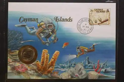 Cayman Inseln, Numisbrief, 19.3.90 - 657100