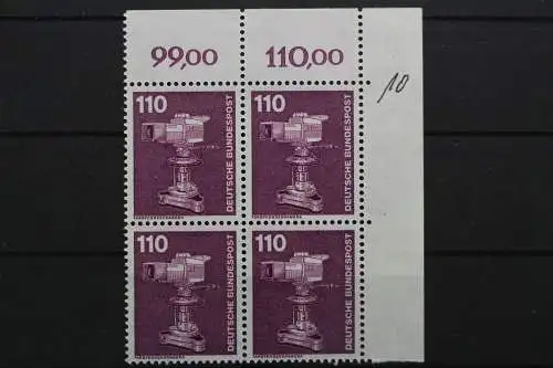 Deutschland, MiNr. 1134, Viererblock, Ecke re. oben, postfrisch - 657649