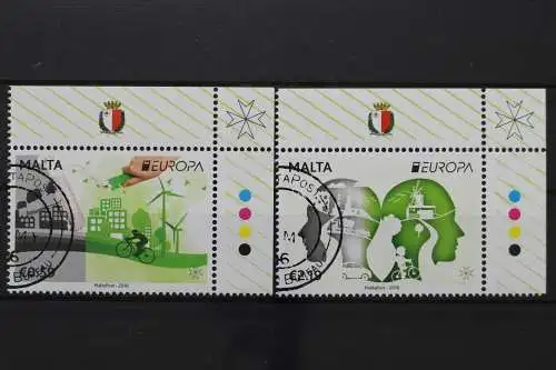 Malta, MiNr. 1927-1928, Ecke rechts oben, gestempelt - 659252