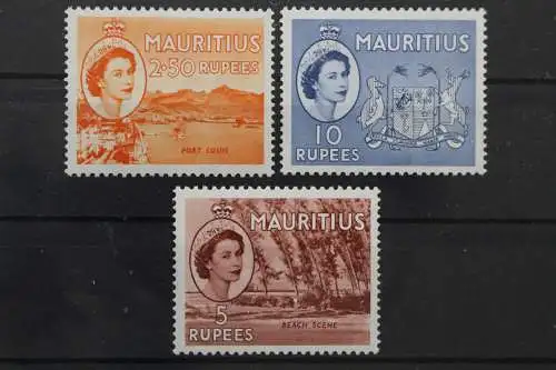 Mauritius, MiNr. 255, 256 + 257, postfrisch - 211958