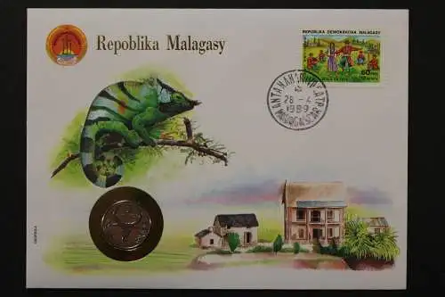 Madagaskar, Numisbrief vom 28.4.89 - 659818