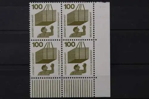 Deutschland, MiNr. 702 A, Viererblock, Ecke re. unten, postfrisch - 660910