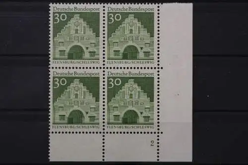 Deutschland, MiNr. 492 Viererblock, Ecke re. u., FN 2, postfrisch - 660938