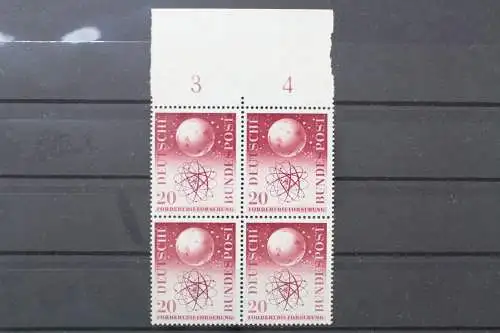 Deutschland (BRD), MiNr. 214 Viererblock Oberrand, postfrisch - 212513