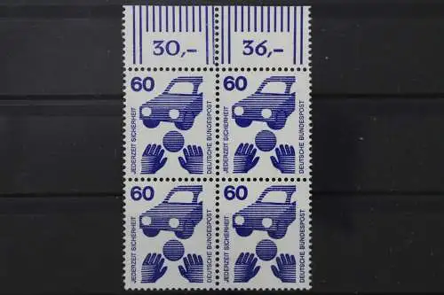 Deutschland, MiNr. 701A, Viererblock, Oberrand, postfrisch - 660913