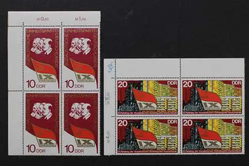 DDR, MiNr. 2132-2134, Viererblöcke, Ecken links oben, postfrisch - 661031