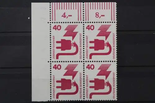 Deutschland, MiNr. 699 A, Viererblock, Ecke li. oben, postfrisch - 660917