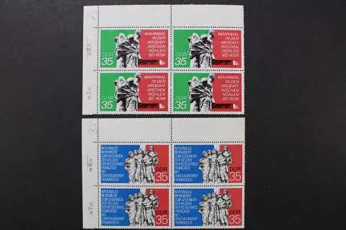 DDR, MiNr. 1981-1982, Viererblöcke, Ecken links oben, postfrisch - 661096