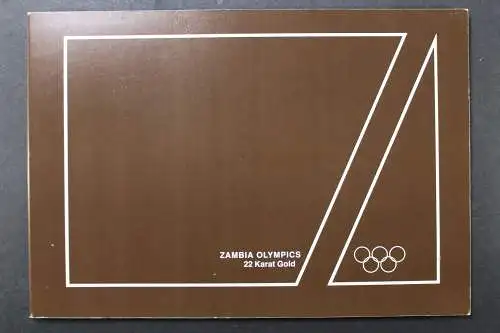 Sambia, Olympische Spiele 1984, 5 X 90 N in einer Klappkarte - 707233