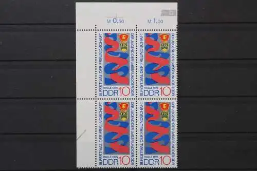 DDR, MiNr. 2044, Viererblock, Ecke links oben, postfrisch - 661048