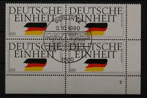 Deutschland (BRD), MiNr. 1478, Viererblock, Ecke re. unten, FN 2, ESST - 661214