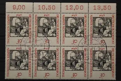 Deutschland (BRD), MiNr. 674, Achterblock, Oberrand, gestempelt - 660406