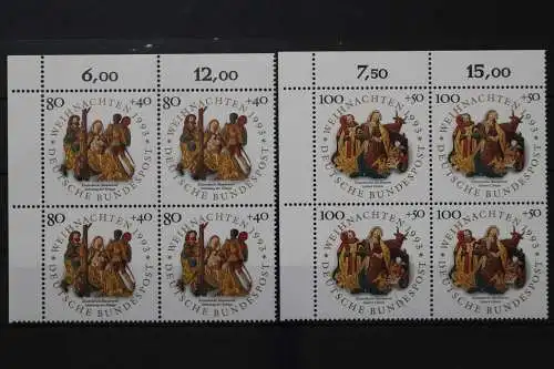 Deutschland, MiNr. 1707-1708 Viererblock, Ecke li. o, postfrisch - 662088