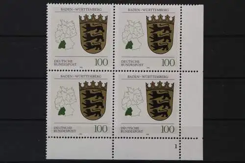 Deutschland, MiNr. 1586, Viererblock Ecke re. u. FN 1, postfrisch - 662130