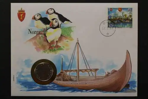 Norwegen, Vögel - Schiff, Numisbrief vom 1.3.89 - 659812