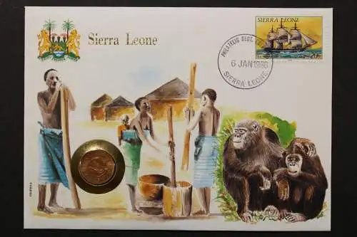 Sierra Leone, Numisbrief vom 6.1.86 - 659844