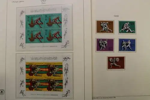 Olympische Spiele 1980, über 80 Vordruckblätter mit Briefmarken - 707282