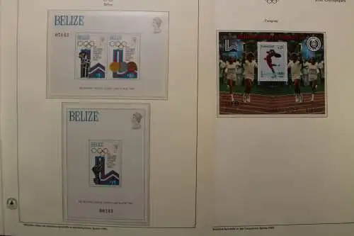 Olympische Spiele 1980, über 80 Vordruckblätter mit Briefmarken - 707282