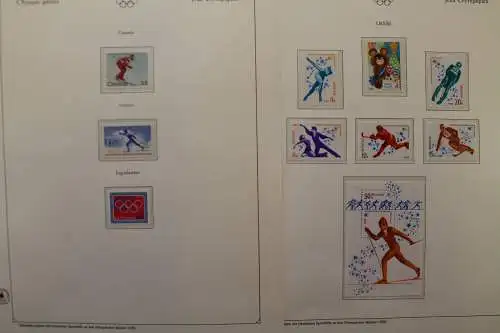 Olympische Spiele 1980, über 80 Vordruckblätter mit Briefmarken - 707282