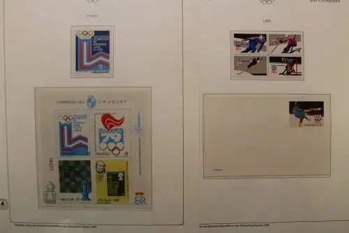 Olympische Spiele 1980, über 80 Vordruckblätter mit Briefmarken - 707282