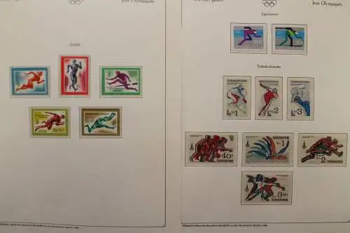 Olympische Spiele 1980, über 80 Vordruckblätter mit Briefmarken - 707282