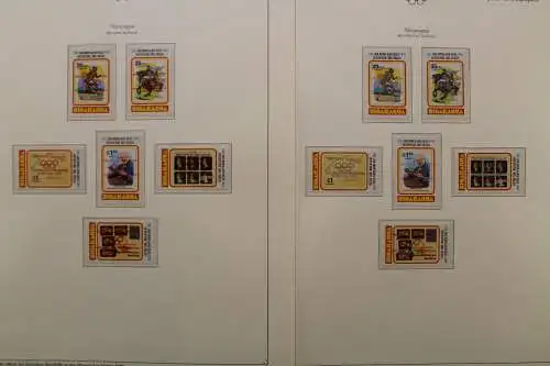 Olympische Spiele 1980, über 80 Vordruckblätter mit Briefmarken - 707282