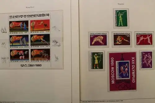 Olympische Spiele 1980, über 80 Vordruckblätter mit Briefmarken - 707282