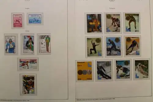 Olympische Spiele 1980, über 80 Vordruckblätter mit Briefmarken - 707282