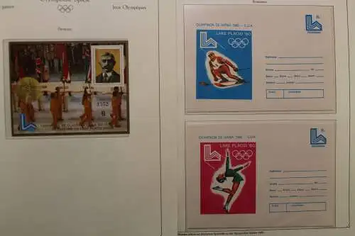 Olympische Spiele 1980, über 80 Vordruckblätter mit Briefmarken - 707282