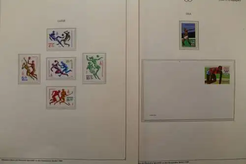 Olympische Spiele 1980, über 80 Vordruckblätter mit Briefmarken - 707282