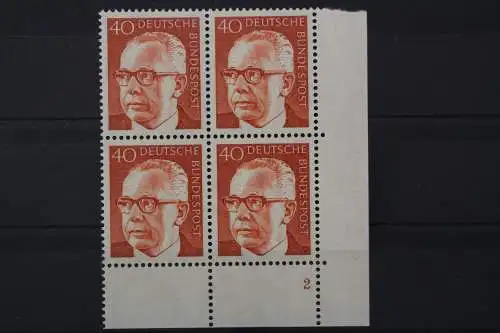 Deutschland, MiNr. 639 Viererblock, Ecke re. u., FN 2, postfrisch - 660891