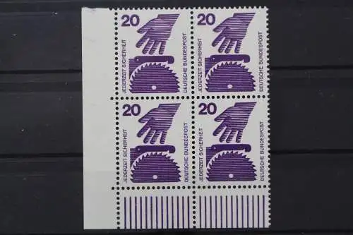 Deutschland, MiNr. 696 A Viererblock, Ecke li. unten, postfrisch - 660924