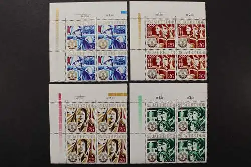 DDR, MiNr. 1949-1952, Viererblöcke, Ecken links oben, postfrisch - 661086