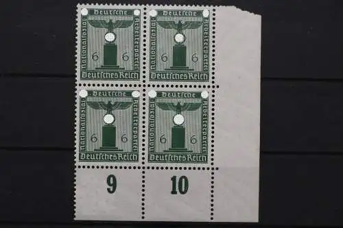 Deutsches Reich Dienst, MiNr. 148 Viererblock, Ecke re. unten, postfrisch - 662289