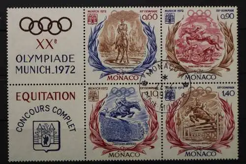 Monaco, MiNr. 1045-1048 Sechserblock, gestempelt - 205879