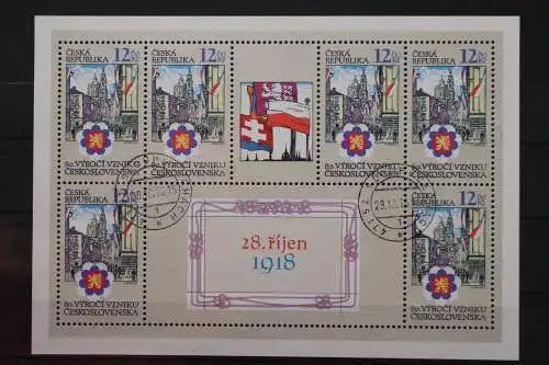 Tschechische Republik, MiNr. 196 Kleinbogen, gestempelt - 202851