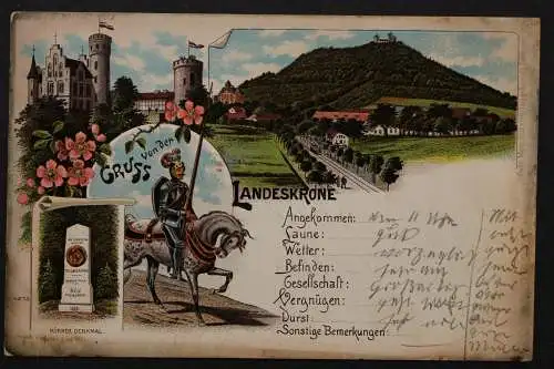 Görlitz, Landeskrone, Reiter mit Rüstung, Körner Denkmal - 422645