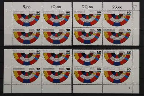 Deutschland (BRD), MiNr. 1002 Viererblock alle 4 Ecken FN 2, postfrisch - 207529