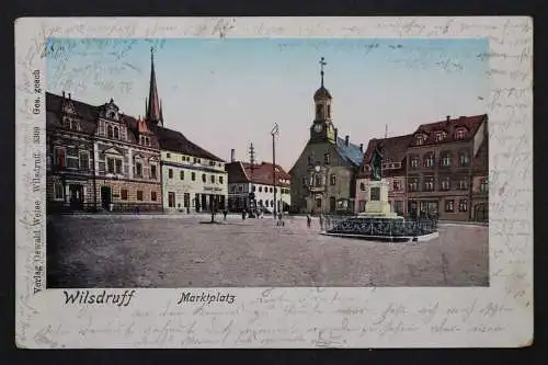 Wilsdruff, Marktplatz mit Denkmal - 422763