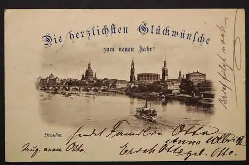 Dresden, Blick über die Elbe mit Frauenkirche, Kirchen, Altstadt - 422734