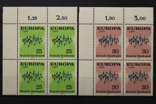 Deutschland, MiNr. 716-717 Viererblock Ecke li. oben, postfrisch - 204963