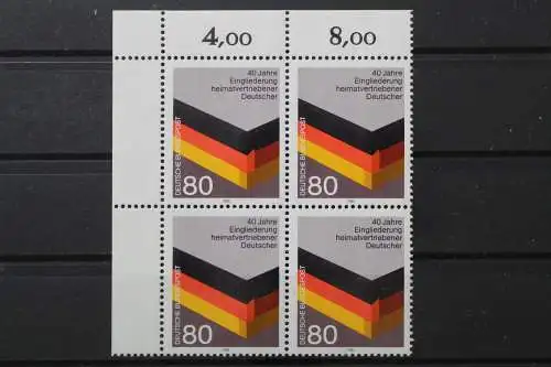 Deutschland, MiNr. 1265 Viererblock Ecke links oben, postfrisch - 204715