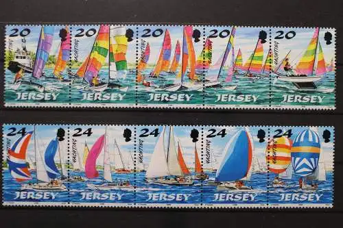 Jersey, MiNr. 831-840 Fünferstreifen, postfrisch - 204841