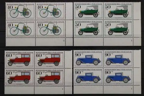 Berlin, MiNr. 660-663 Viererblöcke Ecke rechts unten FN 1, postfrisch - 206278
