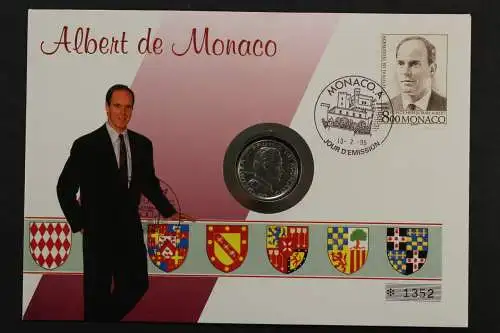 Monaco, Albert, 1995, Numisbrief - 207450