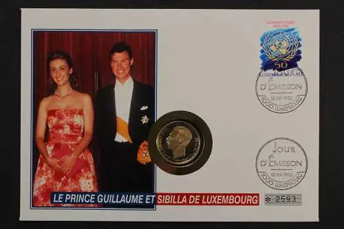 Luxemburg, Silberhochzeit, 1995, Numisbrief - 207420