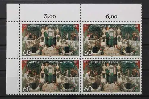 Deutschland (BRD), MiNr. 1430 Viererblock Ecke links oben, postfrisch - 210224