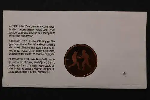 Spanien, Olympiade 1992 Barcelona, 26.2.1992, Numisbrief - 662672