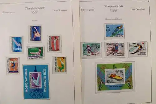 Olympische Spiele 1980, postfrische Sammlung im Vordruckalbum - 707736